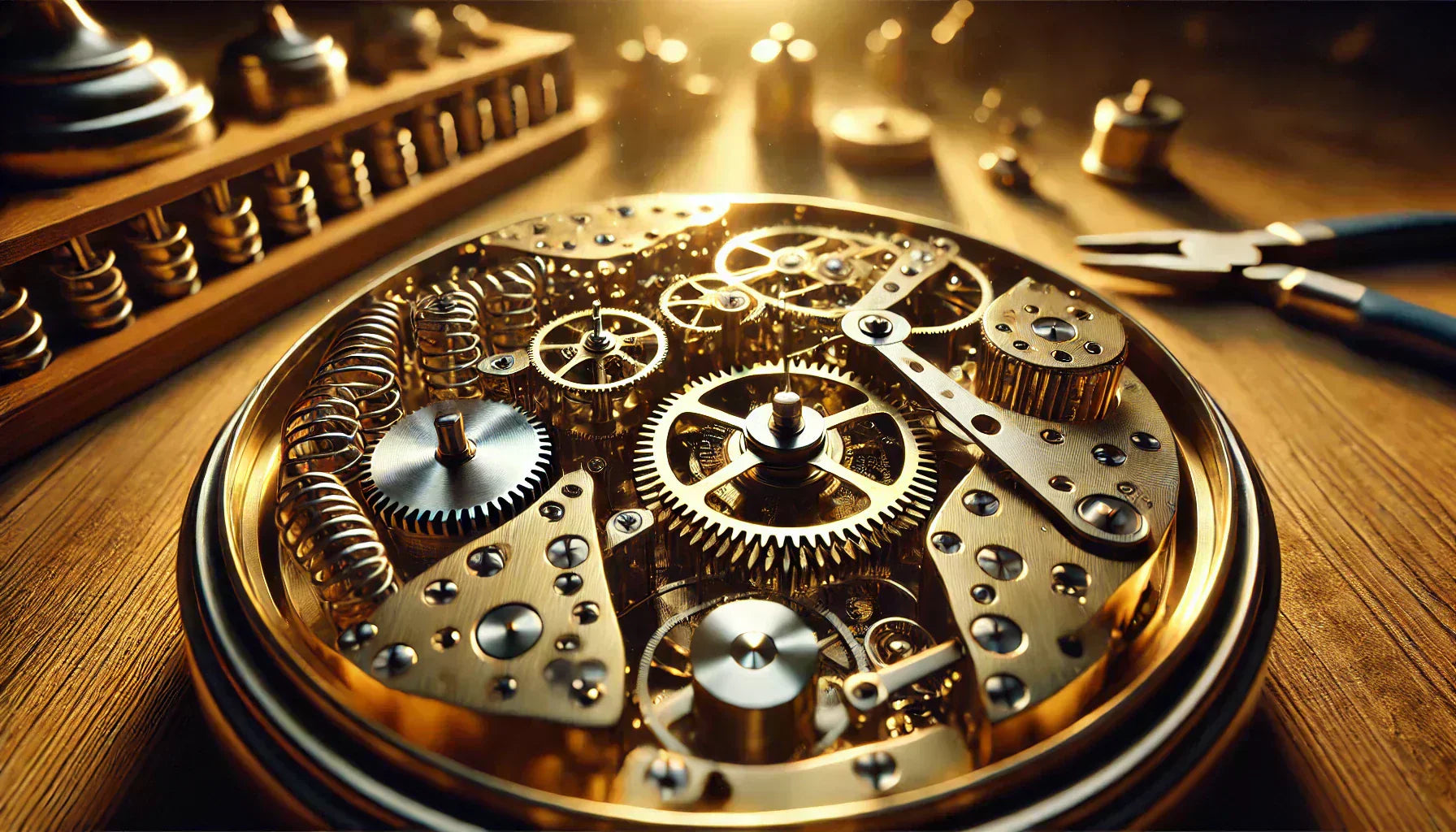 Intricate golden watch mechanism showcasing zegar mechaniczny in Jak działazegar sekrety Image