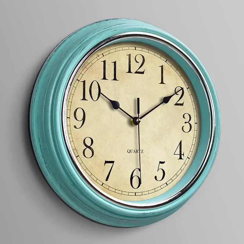 ANTYCZNY ZEGAR SCIENNY | SRODA WIELKOPOLSKA - Niebieski – cyfry arabskie