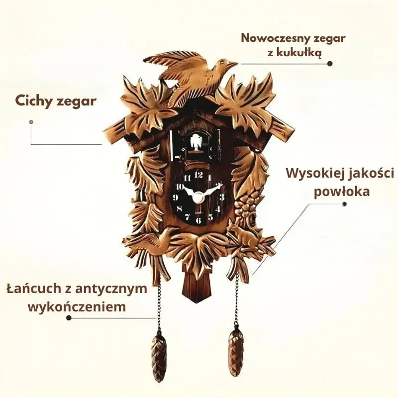 STARY ZEGAR Z KUKULKA | KUTNO - 35 CM