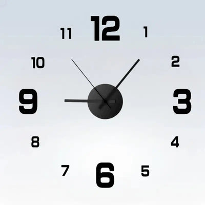 ZEGAR ŚCIENNY DIY DUŻY NAKLEJANY | POLKOWICE