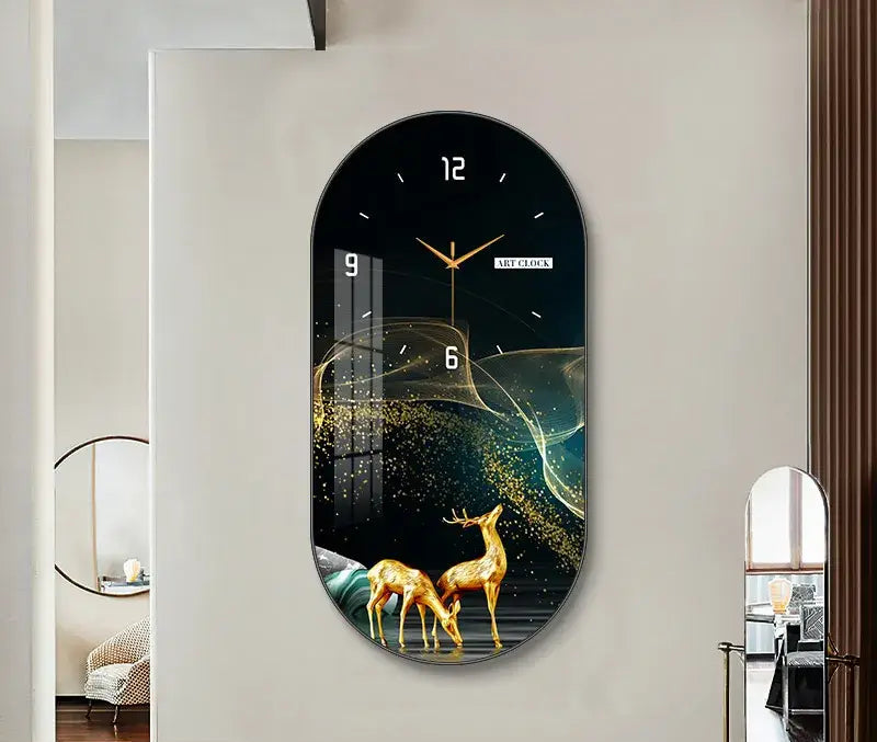 ZEGAR SCIENNY Z JELENIEM | ZIELONA GORA - 1 / 30cm x 60cm