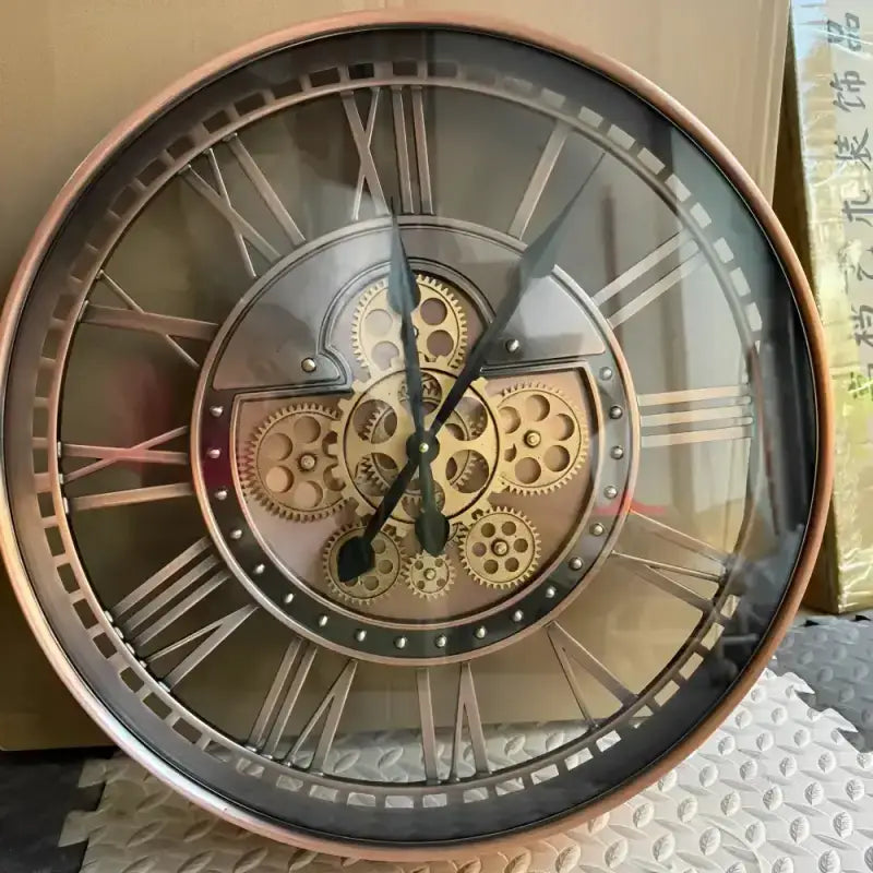 ZEGAR SCIENNY Z WIDOCZNYM MECHANIZMEM | RACIBORZ