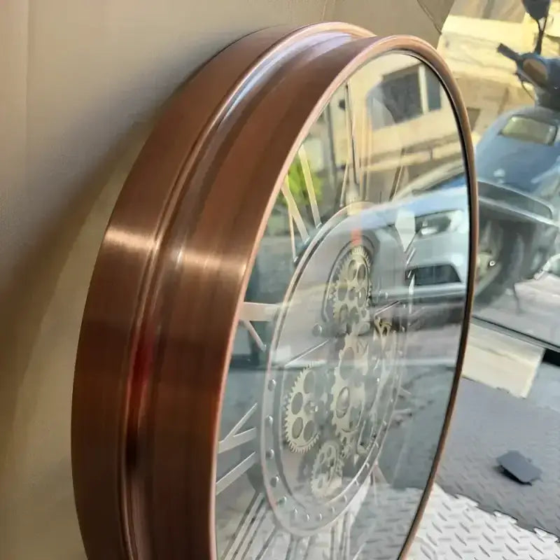 ZEGAR SCIENNY Z WIDOCZNYM MECHANIZMEM | RACIBORZ